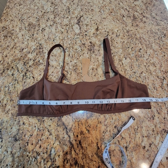 SKIMS Sculpting Line Bikini Top in Cocoa Women's 3X NWT - Picture 4 of 7